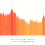 Visual soundwave pattern of wind moving through autumn foliage that inspired the Autumn Leaves artwork in the Nature Frequencies series by Jill Lena Ford.