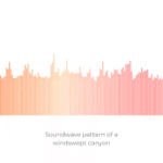 Visual soundwave pattern of air moving through desert stone that inspired the Canyon Winds artwork in the Nature Frequencies series by Jill Lena Ford.