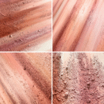 Texture details of Canyon Winds painting by Jill Lena Ford – desert sand, stones, and layered pigments from the Nature Frequencies series