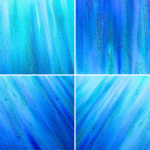 Texture details of Deep Ocean painting by Jill Lena Ford – sand, pigment layers, and subtle metallic sheen from the Nature Frequencies series