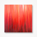 Fire – original Nature Frequencies artwork by Jill Lena Ford created with black lava sand, lava stones, and eco-oil paints