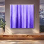 Mountain Snow artwork by Jill Lena Ford displayed in an interior space – Nature Frequencies Collection