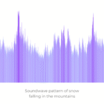 Visual soundwave pattern of mountain snowfall that inspired the Mountain Snow artwork in the Nature Frequencies series by Jill Lena Ford.