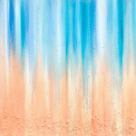 Ocean Tides – original Nature Frequencies artwork by Jill Lena Ford created with beach sand, stones, and eco-oil paints