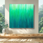 Rainforest artwork by Jill Lena Ford displayed in an interior space – Nature Frequencies Collection