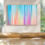 Spring Rain artwork by Jill Lena Ford displayed in an interior space – Nature Frequencies Collection