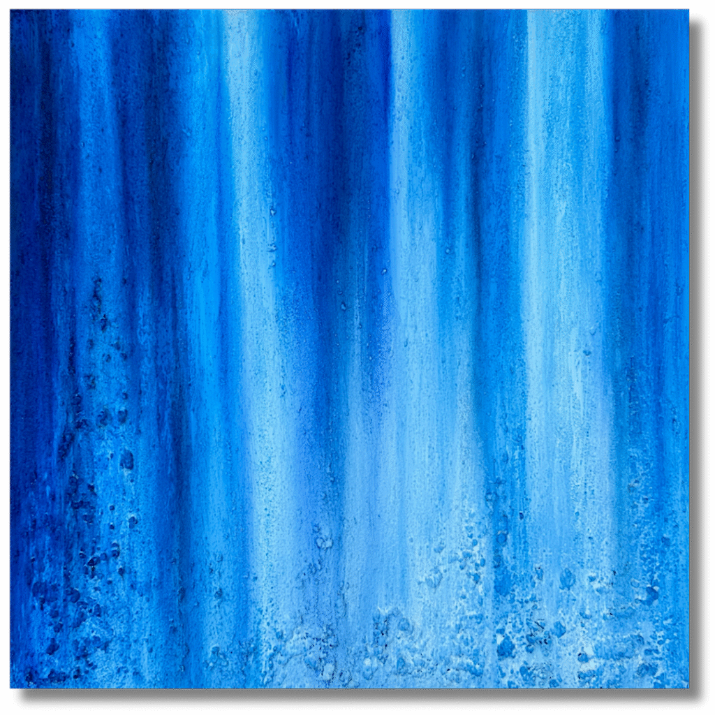 Cascading Waterfall artwork by Jill Lena Ford from the Nature Frequencies collection, inspired by the sound and motion of falling water.