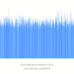 Visual soundwave pattern of falling water that inspired the Cascading Waterfall artwork in the Nature Frequencies series by Jill Lena Ford.
