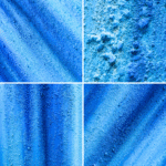 Texture details of Cascading Waterfall painting by Jill Lena Ford – sand, stones, and layered pigments from the Nature Frequencies series